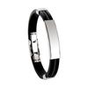 Yiwu Accesorios Pequeños al por Mayor Verano Deportes Pulsera de Acero Inoxidable PU con Cierre de Mariposa Transfronterizo Pulido Joyería para Hombres y Mujeres