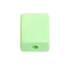 Macarrón acrílico color sólido rectangular cuentas sueltas agujero recto cuentas cuadradas lisas accesorios para pulsera DIY venta al por mayor