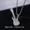 Colar de aço inoxidável transfronteiriço feminino moderno novo colar de diamante fofo pingente masculino moderno hip-hop pingente longo corrente de lã