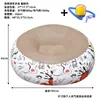 Sofá Inflable Perezoso Nuevo Sofá con Forma de Bola de Graffiti Plegable Flocado PVC Silla Sofá Puf Inflable en Stock