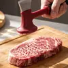 Martelo Amaciador de Carne Dupla Face 2 em 1 com Lâmina de Aço Inoxidável, Socador Picador de Bife e Carne Bovino Ferramenta de Cozinha