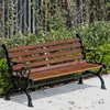Silla de Parque Banco Exterior Madera Anticorrosiva Madera Maciza Banco Exterior Asiento de Ocio para Patio Mesa y Silla Madera Plástica Respaldo