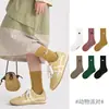 1747 Calcetines infantiles al por mayor, colección de otoño, calcetines de media caña bordados con dibujos animados ZYZ, lindos, hechos con algodón peinado, diseño sin costuras, para niños y niñas