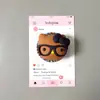 Lindo Leopardo Estéreo Negro Cuero Gatito Soporte Magnético Adecuado para Teléfono Móvil Magsafe para Adsorber Fuertemente Escritorio Personas Perezosas