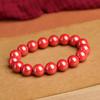 Pulsera de cinabrio de alto contenido para hombre y mujer pulsera de arena de emperador artículos genuinos naturales para mujer círculo de cuentas de transferencia de mineral en bruto año de nacimiento