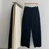 Pantalones cargo de algodón lavado para mujer, corte slim, tiro alto, pierna ancha, estilo otoño, semi-elásticos, casual