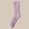 Calcetines de mujer para parejas, de forro polar coral, para otoño e invierno, gruesos y cálidos, para dormir en casa, de felpa, con forma de luna.