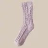 Calcetines de Coral Fleece para Mujer 2025 Nuevos Otoño e Invierno Engrosados Cálidos Postparto Maternidad Hogar Piso Dormir Calcetines Largos