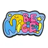 Amuletos de Clogs de Dibujos Animados Coloridos Frases en Inglés Letras Hebillas para Zapatos Accesorios para Zapatos DIY Goma Suave de PVC Transfronterizo