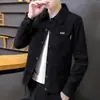 Em Estoque Nova Jaqueta Masculina da Moda Primavera Outono Versátil Casual Jovem Gola Lapela Esportiva Estilo Americano Roupa Exterior