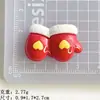 Muñeco de Nieve Seguro de Dibujos Animados Navidad Hecho a Mano DIY Accesorios para el Cabello de Crema Funda para Teléfono Pegatina para Refrigerador Decoración Colgante Accesorios de Resina