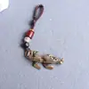 Nove Filhos do Dragão de Latão, Ornamento Sólido Vintage Retrô, Acessório Pingente para Chaveiro de Carro
