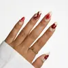 Uñas Cortas Portátiles, Parches de Uñas Postizas Francesas, Uñas Cuadradas Cortas Sencillas de Alta Venta Portátiles, Parches para Uñas Cortas, Parches para Manicura