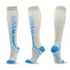 Venta al por mayor del fabricante Nuevos Calcetines de Compresión Deportiva para Hombres y Mujeres Multicolores para Correr al Aire Libre Calcetines Largos de Compresión Calcetines Transfronterizos