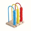 Instrumento de Percussão de Madeira de Oito Tons com Contas, Materiais Didáticos Montessori, Instrumento de Percussão Infantil com Colunas Geométricas, Brinquedos Educativos para Educação Infantil