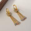 Nueva Serie de Pendientes Chinos Lujo Ligero de Alta Gama Esmalte Alegre Pendientes de Moda Nacional Nicho Elegantes Versátiles Pendientes de Estilo Nacional
