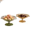 Placa de Frutas Transparente Pet Luxo Leve Prato de Sobremesa Lanche Frutas Armazenamento de Mesa Casa Placa de Doces de Alta Qualidade Multicor Criativo