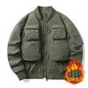 Chaqueta de piloto para hombre, estilo americano, uniforme de béisbol retro, chaqueta de trabajo multibolsillos, chaqueta funcional para exteriores, chaqueta de tres pruebas