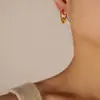 Nuevos Pendientes Franceses de Clip Europeos y Americanos, Pendientes Vintage Pesados de Corazón Esmaltado, Diseño de Nicho, Lujo Ligero, Pendientes de Gama Alta