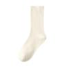 Calcetines para Mujer en Primavera y Otoño Color Puro Confinamiento Calcetines Media Pantorrilla Verano Absorbentes de Sudor y Desodorantes Calcetines de Algodón Estudiantes Calcetines de Rizo Industria de Calcetines Zhuji