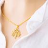 Colgante de árbol de la fortuna de latón personalizado estilo coreano exquisito colgante de árbol del dinero para mujer joyería chapada en oro de imitación de alta calidad