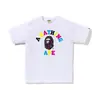 Camiseta de manga corta de la marca japonesa de moda BAPE, peso pesado de verano 240g algodón puro, camuflaje de cabeza de mono, tiburón mono, venta al por mayor transfronteriza