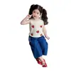 Conjunto de Verano Estilo Pastoral de Fresa para Niñas, Nuevo Chaleco de Punto Calado de Verano y Pantalones Rectos