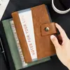 Cuaderno de Hojas Sueltas Piel de Vaca A5 Aspecto de Alta Gama Negocio Simple Engrosado Piel Suave Oficina Línea Horizontal Diario Personalización