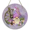 Placa de Puerta Flor de Elfo Pintura Decorativa Vintage Pintura de Madera Decoración de Pared Placa Colgante Interior y Exterior Señal de Bienvenida para Puerta Transfronterizo