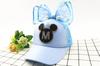 Gorra verano cabeza Mickey caricatura niños protección solar visera M estándar lazo grande niña gorra de béisbol de malla