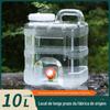 Balde Transparente de 10 Litros para Água Pura Balde para Água Potável Doméstico Pc Estilo Camping ao Ar Livre Tour Autodirigido de Carro com Balde para Armazenamento de Água com Torneira