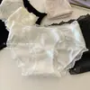 Ropa Interior Femenina Sexy y Pura Atractiva, Nueva de Algodón Puro Antibacteriana Sin Costuras de Alto Valor con Adorno de Encaje Calzones Femeninos No Ajustados