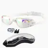 Gafas de natación para adultos con recubrimiento, gafas de natación de silicona integradas, HD, antivaho, con recubrimiento, gafas de natación transfronterizas de Amazon al por mayor