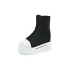 Tênis de Lona Estilo Coreano para Mulheres, Sapatos com Salto Embutido de 14cm, Sapatos Respiráveis Ultra-Leves com Solado Grosso, Boas Notícias para Mulheres Baixinhas