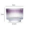 En stock taza de grano vertical taza de vela taza de vidrio degradado taza de tamaño de moda botella de vidrio taza de vela taza de vela vacía taza