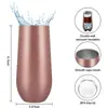 Fábrica de Inspección BSCI Taza de Huevo de Vientre de 6 oz Taza de Acero Inoxidable para Vino Tinto Taza de Regalo Publicitario para Fiesta Europea y Americana