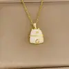 Versión Coreana de Lujo Ligero Nicho Estilo Ins Colgante de Collar de Chinchilla de la Suerte Acero de Titanio No se Desvanece Collar para la Clavícula Regalo de Cumpleaños