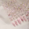 Novos Adesivos de Manicure Ballet com Laço Rosa Fofos Clareadores Grid Feminino Usáveis Cartão de Planejador Fazer DIY
