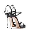 Sandalias Europeas y Americanas de Moda Transfronterizas Sandalias de Tira con Tacón de Metal Zapatos de Mujer de Comercio Exterior
