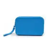 Bolsa Cosmética Quadrada de Silicone, Bolsa com Zíper de Grande Capacidade, Bolsa Impermeável para Armazenamento de Documentos e Passaporte, Bolsa de Viagem para Exterior, Personalizável