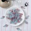 Nove pétalas de lótus esmaltadas coloridas 11x20mm folhas de árvore materiais para fazer grampo de cabelo DIY feito à mão adorno de cabeça para roupas chinesas antigas
