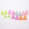 Color luminoso conejo de dibujos animados tridimensional diy horquilla accesorios para el cabello llavero colgante adornos de resina al por mayor