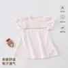 Vestido de verão para bebê menina, vestido fino de algodão puro com mangas curtas, vestido fofo de princesa para bebês, roupa de verão estilosa para sair