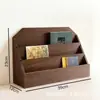 Caixa de armazenamento de mesa multicamadas para planners, suporte para máscaras faciais, organizador de arquivos e cartões de estilo japonês para escritório, organizador de papel A4