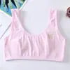 Ropa interior nueva para niñas de primavera y verano, período de desarrollo, chaleco deportivo para estudiantes sin aros, algodón, cómodo, top tipo tubo