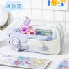 Estojo Transparente Multifuncional Estojo de Lápis de Nove Camadas Panda Estilo High-End para Estudantes do Ensino Fundamental Masculino e Feminino Caixa de Papelaria Bolsa Estojo de Lápis