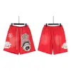 Hellstar Transfronteiriço Marca Tendência Europeia e Americana Verão Casual Esportivo Unissex Shorts Lavados Calças de Cinco Pontos