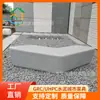 Assento de lazer de concreto simples personalizado em forma de arco redondo banco de PC para jardim árvore piscina