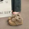 Botas de Nieve Birkenstock de Suela Gruesa con Aumento de Altura Interior de Felpa para Mujer 2025 Invierno Nuevo Estilo Zapatos de Algodón Peludos con Lazo