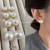 Brincos de Pérola Coloridos para Mulheres, Novo Estilo Popular, Simples e Versátil, Luxo Leve, Brincos Elegantes e de Alta Qualidade